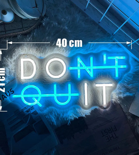 Neon Sign DON'T QUIT DO IT Neon Led Sign Inspirational Quote Game Room Bedroom Decor Wall Art Motivate Neon Light Gym Classroom