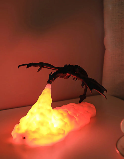 Load image into Gallery viewer, 3D Printed Fire Dragon Night Light,Usb Rechargeable LED Lights,Table Lamp for Home Bedroom E-Sport Decora,As Kids',Adult Gifts
