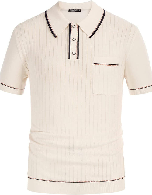 Load image into Gallery viewer, PJ PAUL JONES Men'S Short Sleeve Knit Button Polo Shirts Casual Pullover Golf Sh
