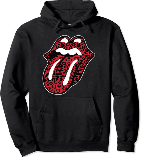 Official Rolling Stones Leopard Tongue Pullover Hoodie