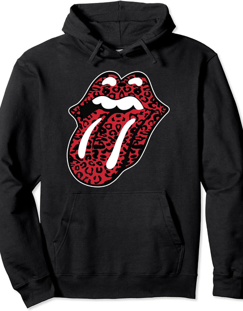 Load image into Gallery viewer, Official Rolling Stones Leopard Tongue Pullover Hoodie
