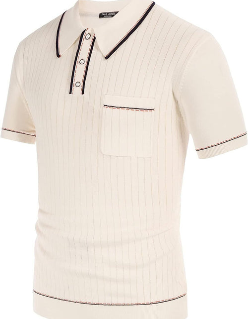 Load image into Gallery viewer, PJ PAUL JONES Men'S Short Sleeve Knit Button Polo Shirts Casual Pullover Golf Sh
