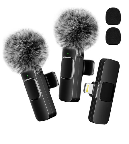 NEW Wireless Lavalier Microphone Audio Video Recording Mini Mic for Iphone Android Laptop Live Gaming Mobile Phone Microphone