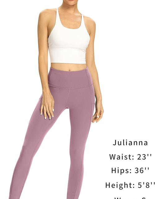 Load image into Gallery viewer, Women'S High Waist Yoga Pants with Pockets, Leggings with Pockets, Tummy Control Workout Yoga Leggings
