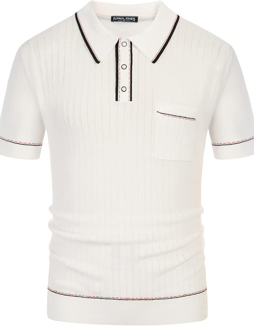 Load image into Gallery viewer, PJ PAUL JONES Men'S Short Sleeve Knit Button Polo Shirts Casual Pullover Golf Sh
