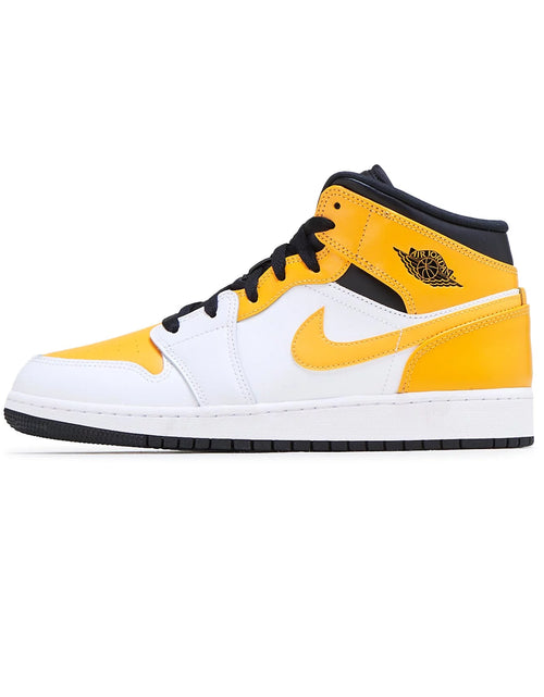Load image into Gallery viewer, Big Kid'S  1 Mid "University Gold" White/University Gold-Blk (554725 170) - 6.5
