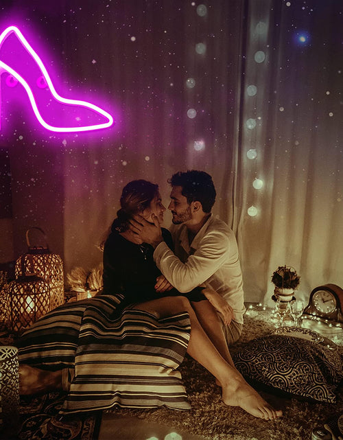 Load image into Gallery viewer, Neon Sign High Heels Neon Lights LED Signs, Battery or USB Powered Light up Neon Signs for Wall Decor for Bedroom, Kids Room, Living Room, Bar, Party, Christmas, Wedding (Pink)
