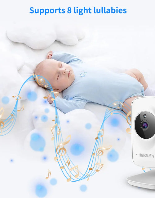 Load image into Gallery viewer, Video Baby Monitor with Camera and Audio, 5" Color LCD Screen,  Monitor Camera, Infrared Night Vision, Temperature Display, Lullaby, Two Way Audio and VOX Mode 5 Inches
