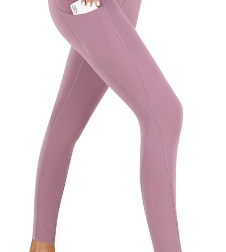 Women'S High Waist Yoga Pants with Pockets, Leggings with Pockets, Tummy Control Workout Yoga Leggings
