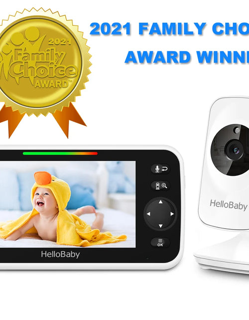 Load image into Gallery viewer, Video Baby Monitor with Camera and Audio, 5" Color LCD Screen,  Monitor Camera, Infrared Night Vision, Temperature Display, Lullaby, Two Way Audio and VOX Mode 5 Inches
