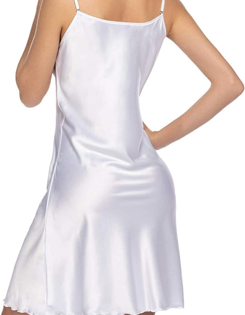 Load image into Gallery viewer, Sexy Sleepwear for Women Satin Lingerie Chemise Slip Nightgown Dress
