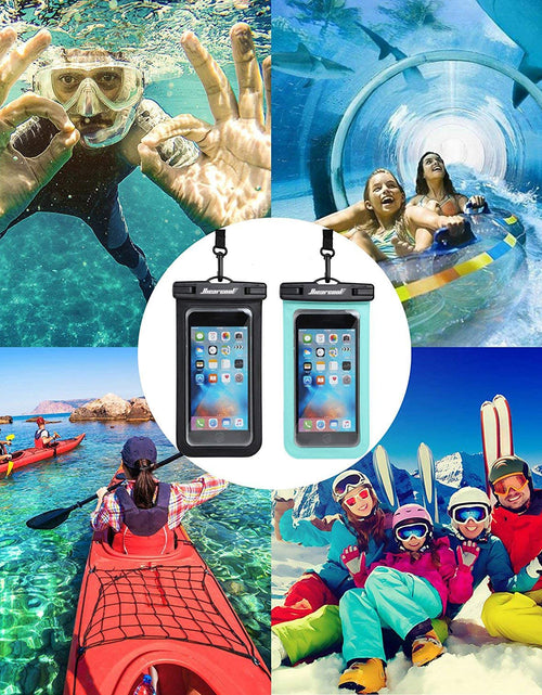 Load image into Gallery viewer, Waterproof Phone Pouch, Waterproof Phone Case for Iphone 15 14 13 12 Pro Max XS Samsung, IPX8 Cellphone Dry Bag Beach Essentials 2Pack-8.3"
