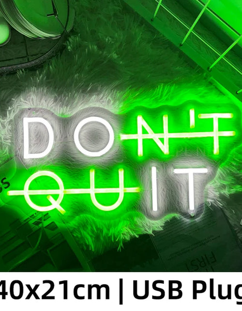 Load image into Gallery viewer, Neon Sign DON'T QUIT DO IT Neon Led Sign Inspirational Quote Game Room Bedroom Decor Wall Art Motivate Neon Light Gym Classroom
