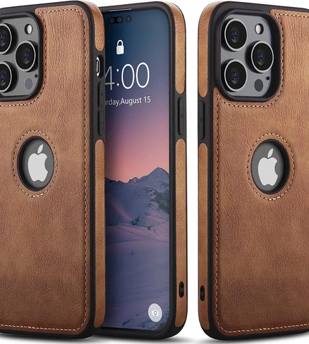 For Iphone 14 plus Leather Case, Slim Luxury PU Non-Slip Shockproof Protective Cover Phone Cases for Iphone 14 Plus