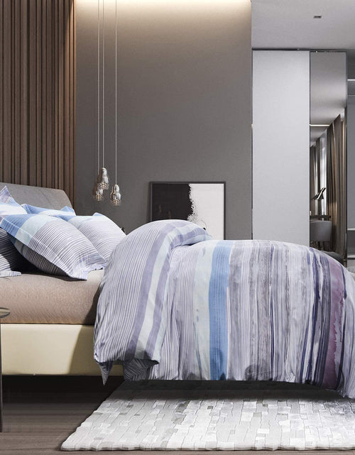 Load image into Gallery viewer, Duvet Cover Queen Size - 5 Piece Ultra Soft Washed Floral Duvet Cover Comforter Cover with Zipper Closure (1 Duvet Cover + 4 Pillow Shams)
