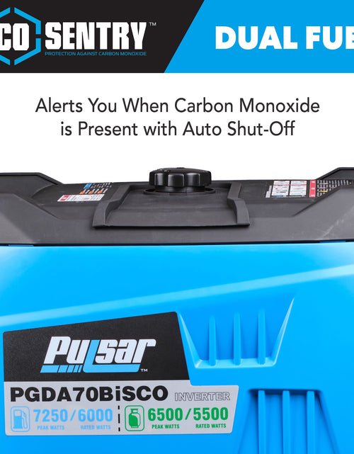 Load image into Gallery viewer, 7,250 Watt Super Quiet Dual Fuel Inverter Generator with CO Alert and Remote Start
