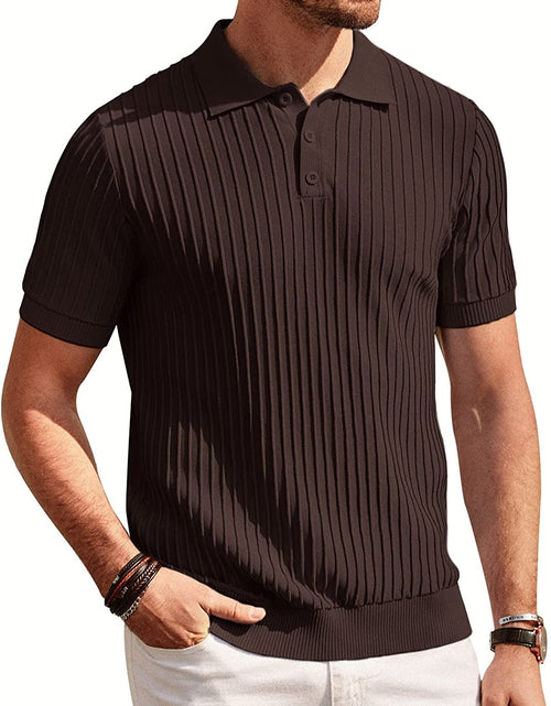 Load image into Gallery viewer, PJ PAUL JONES Mens Knit Polo Shirts Casual Short Sleeve Regular Fit Breathable G

