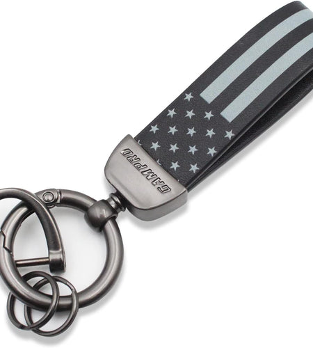 American Flag Car Keychain Accessories with Zinc Alloy Suit for Chevrolet, Ford, Buick, Jeep