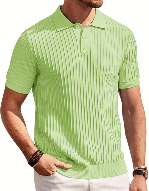 Load image into Gallery viewer, PJ PAUL JONES Mens Knit Polo Shirts Casual Short Sleeve Regular Fit Breathable G
