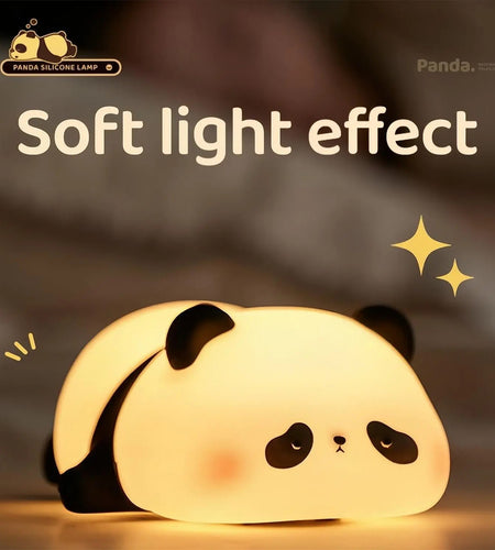 LED Night Lights Cute Sheep Panda Rabbit Silicone Lamp USB Rechargeable Timing Bedside Decor Kids Baby Nightlight Birthday Gift