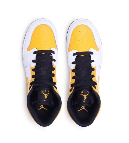 Big Kid'S  1 Mid "University Gold" White/University Gold-Blk (554725 170) - 6.5