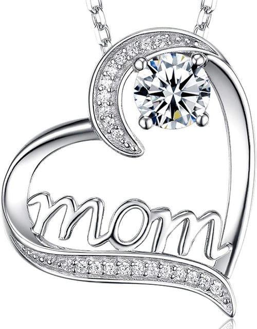 Load image into Gallery viewer, Mom Necklace for Mom 925 Sterling Silver Love Heart Pendant with Birthstones Jewelry Mother Wife Birthday Anniversary Mother'S Day Jewelry Gifts
