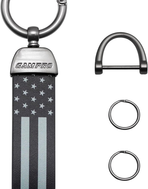 Load image into Gallery viewer, American Flag Car Keychain Accessories with Zinc Alloy Suit for Chevrolet, Ford, Buick, Jeep
