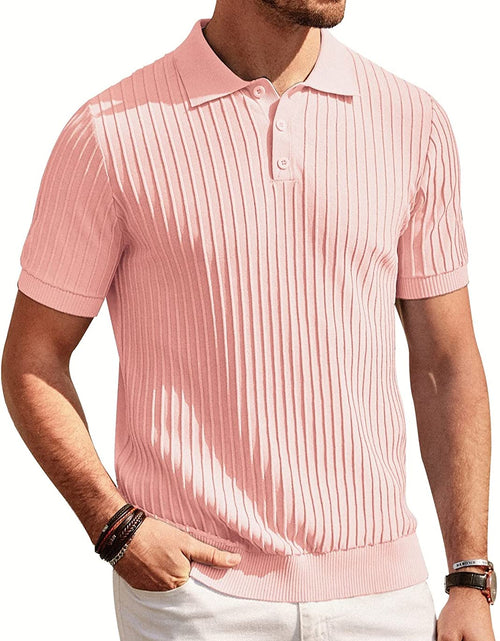 Load image into Gallery viewer, PJ PAUL JONES Mens Knit Polo Shirts Casual Short Sleeve Regular Fit Breathable G
