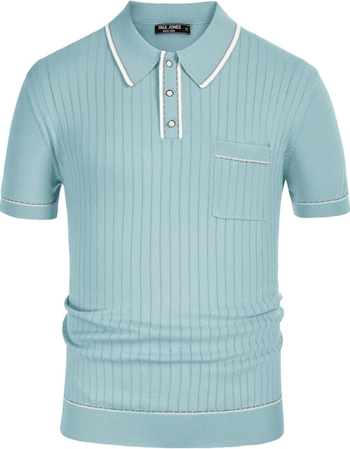 Load image into Gallery viewer, PJ PAUL JONES Men'S Short Sleeve Knit Button Polo Shirts Casual Pullover Golf Sh
