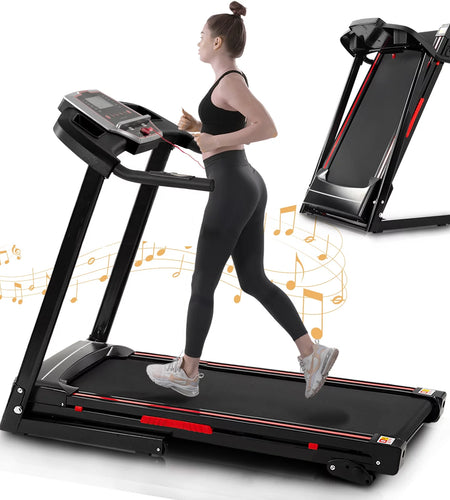 Folding Treadmill for Home Electric 3.5 HP Foldable Running Machine W/Incline