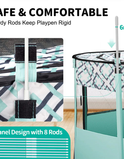 Load image into Gallery viewer, Large Pet Playpen, 44" Diameter 24" Height Dog Playpen, Heavy Duty Portable Exercise Pen Tent for Dog, Cat, Rabbit, Foldable Indoor Outdoor Travel Use, Come with Carrying Case
