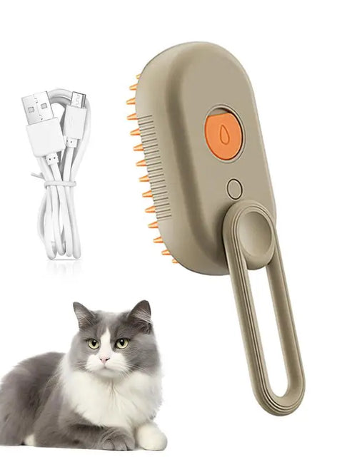 Load image into Gallery viewer, Cat Steam Brush Steamy Dog Brush 3 in 1 Electric Spray Cat Hair Brushes for Massage Pet Grooming Comb Hair Removal Combs
