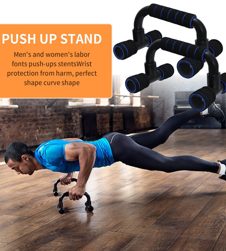 7-In-1 Ab Roller Wheel Kit, Perfect Home Gym Equipment Exercise Roller Wheel Kit with Push-Up Bar, Knee Mat, Jump Rope and Hand Gripper, Core Strength & Abdominal Exercise Ab Roller, Blue