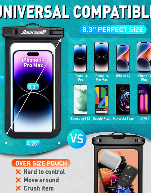 Load image into Gallery viewer, Waterproof Phone Pouch, Waterproof Phone Case for Iphone 15 14 13 12 Pro Max XS Samsung, IPX8 Cellphone Dry Bag Beach Essentials 2Pack-8.3"
