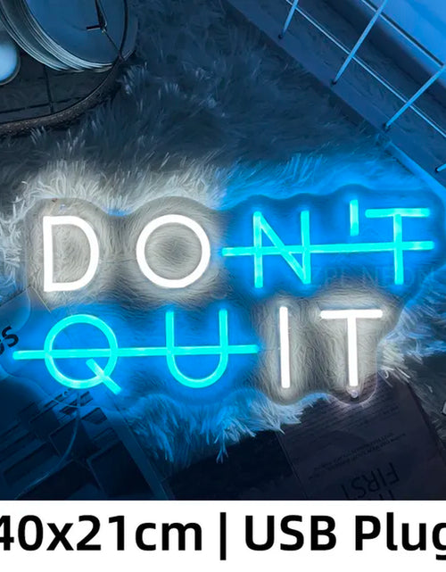 Load image into Gallery viewer, Neon Sign DON'T QUIT DO IT Neon Led Sign Inspirational Quote Game Room Bedroom Decor Wall Art Motivate Neon Light Gym Classroom
