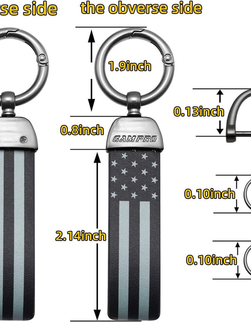 Load image into Gallery viewer, American Flag Car Keychain Accessories with Zinc Alloy Suit for Chevrolet, Ford, Buick, Jeep
