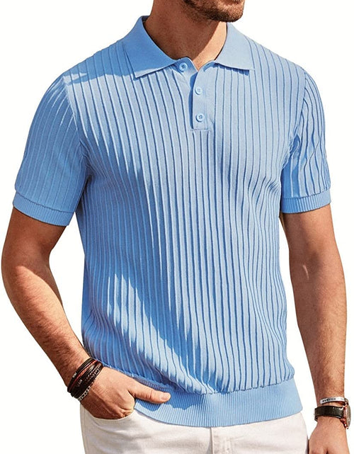 Load image into Gallery viewer, PJ PAUL JONES Mens Knit Polo Shirts Casual Short Sleeve Regular Fit Breathable G
