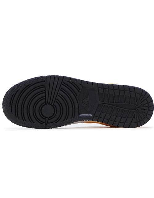 Load image into Gallery viewer, Big Kid'S  1 Mid "University Gold" White/University Gold-Blk (554725 170) - 6.5
