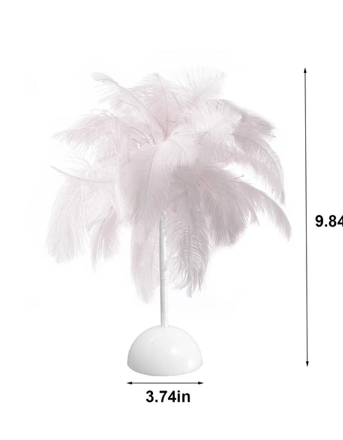 Load image into Gallery viewer, Feather Lamp,Lamps for Night Stands,Nightstand Lamp, Bedroom Table Lamp, Decorations for Bedroom, Mother'S Day Gifts(White)
