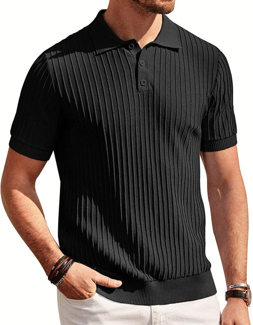 Load image into Gallery viewer, PJ PAUL JONES Mens Knit Polo Shirts Casual Short Sleeve Regular Fit Breathable G
