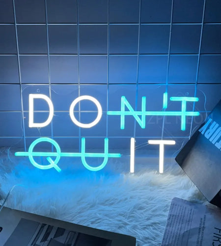 Neon Sign DON'T QUIT DO IT Neon Led Sign Inspirational Quote Game Room Bedroom Decor Wall Art Motivate Neon Light Gym Classroom