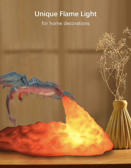 Load image into Gallery viewer, 3D Printed Fire Dragon Night Light,Usb Rechargeable LED Lights,Table Lamp for Home Bedroom E-Sport Decora,As Kids',Adult Gifts
