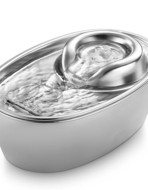 Load image into Gallery viewer, Cat Water Fountain, Stainless Steel Pet Water Fountain, Automatic Cat Water Dispenser, Dog Water Fountain, Dishwasher Safe, 67Oz/2L
