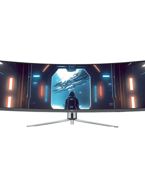 Load image into Gallery viewer, 49" Curved Dual FHD (3840 X 1080P) 144Hz 1Ms Gaming Monitor with Cables, Black, New
